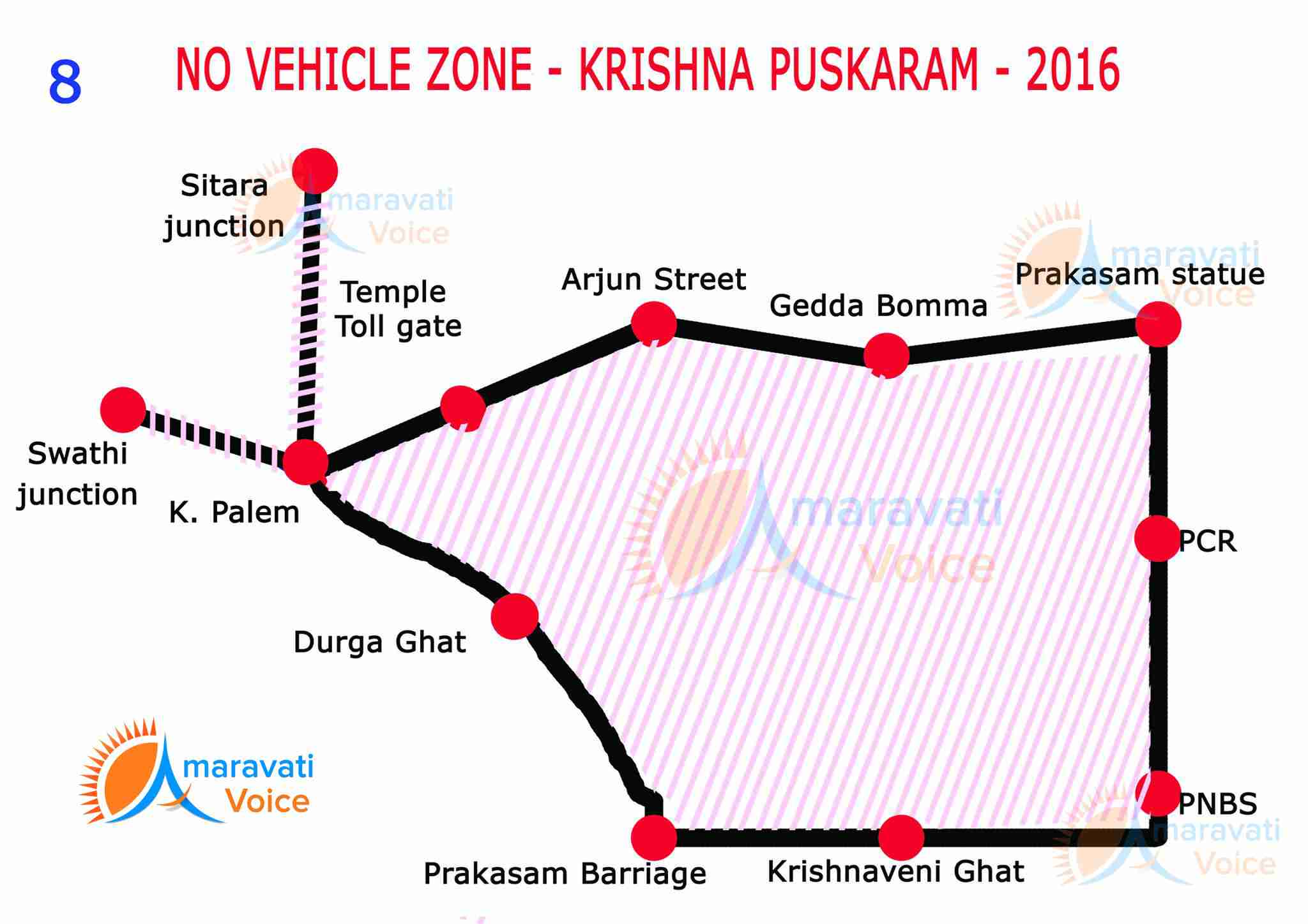no vehicle zone vijayawada pushkarams 08072016