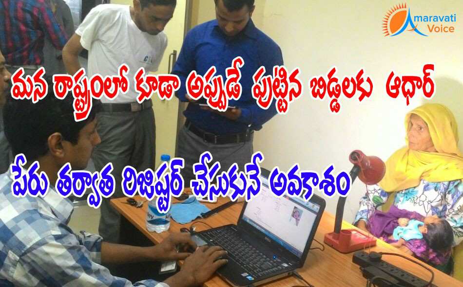 aadhar to new born baby andhra 10072016