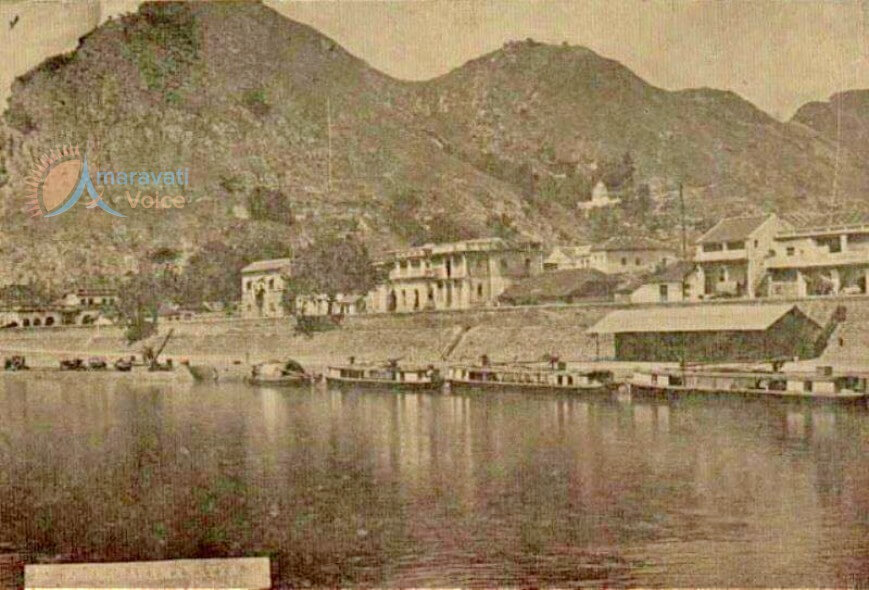 vijayawada old photos, Canal Road in 1920
