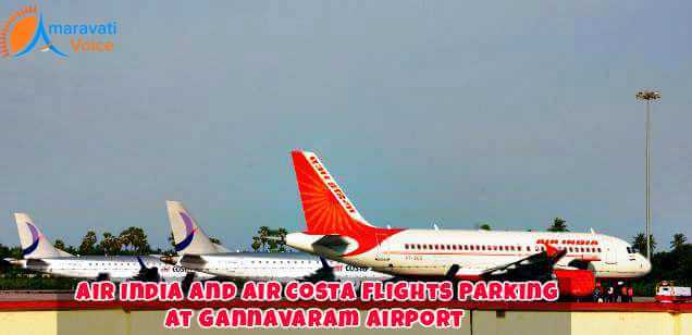 Flihts Being Parked at Gananvaram Airport