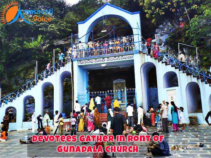 Devotees in Gunadala Church
