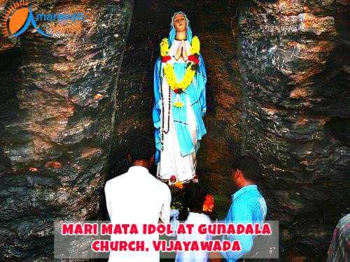 Gunadal Mary Matha Idol at Gunadal Hill in Vijayawada