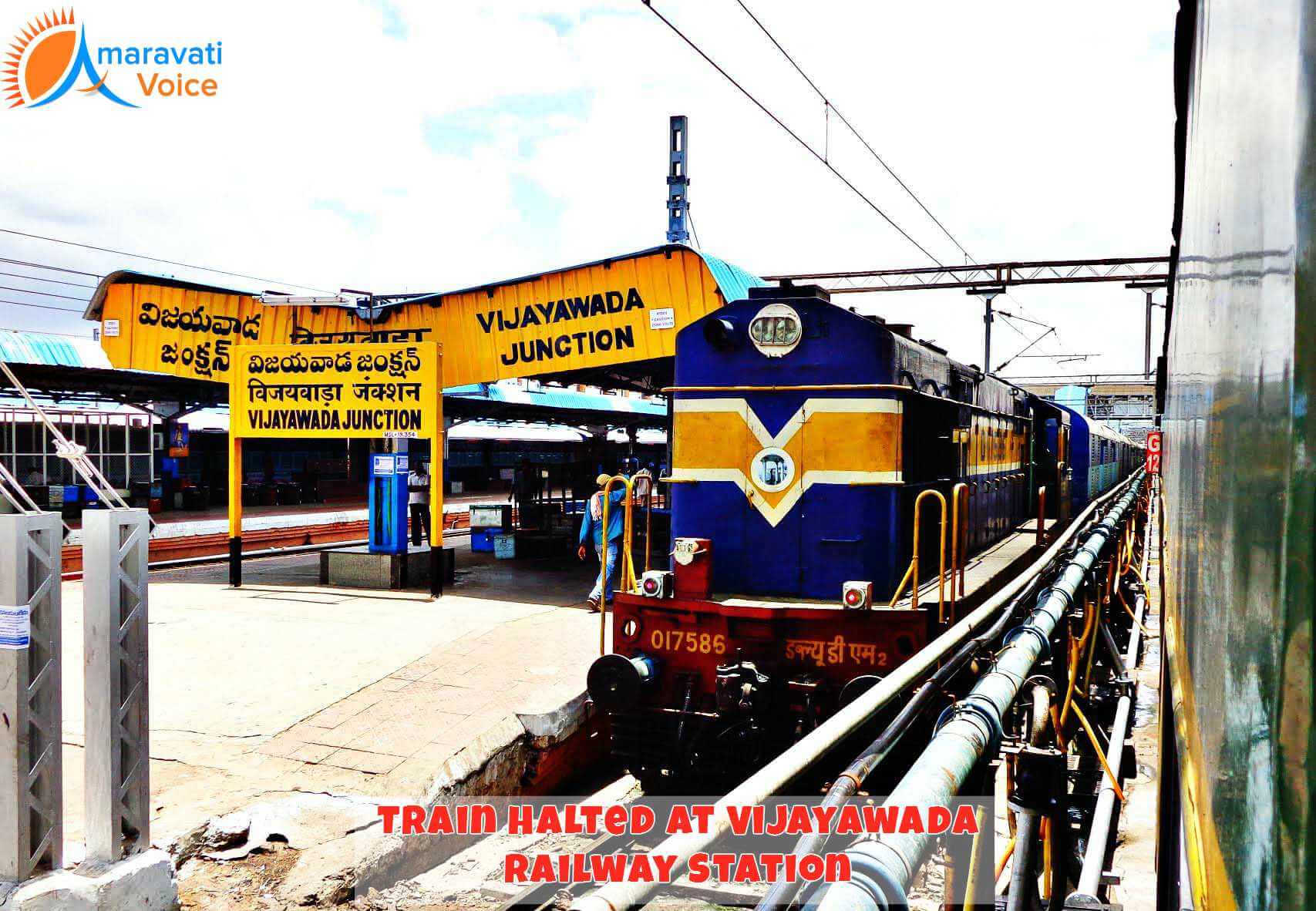 Train Stopped at Vijayawada Railway Junction