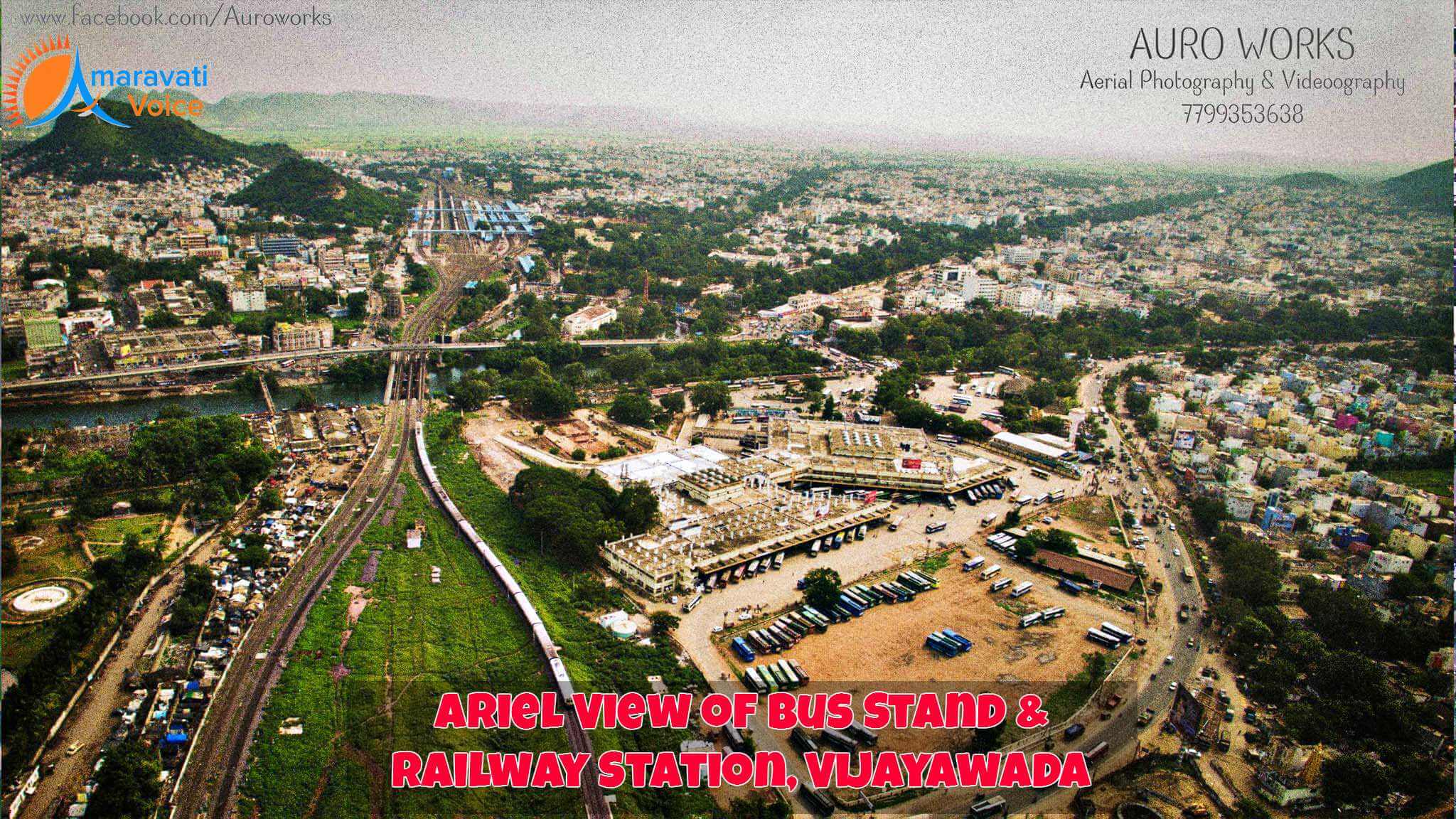 Ariel view of Vijayawada Bus Stand