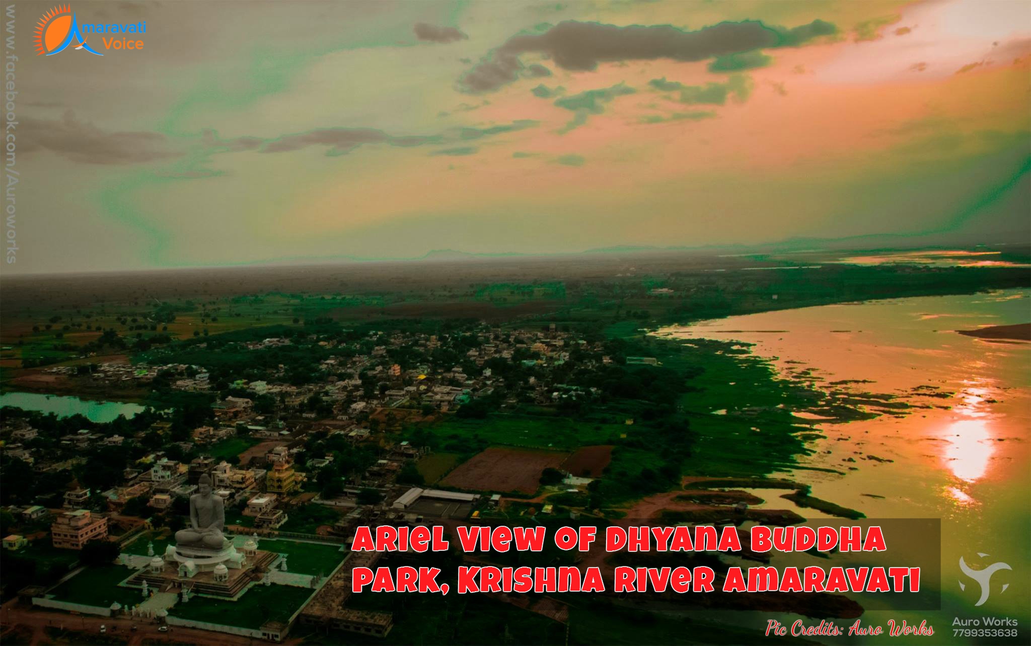 Amaravati ariel view Dhayana Buddha Park