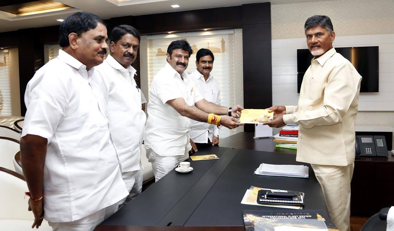 balakrishna meets cm 24022016