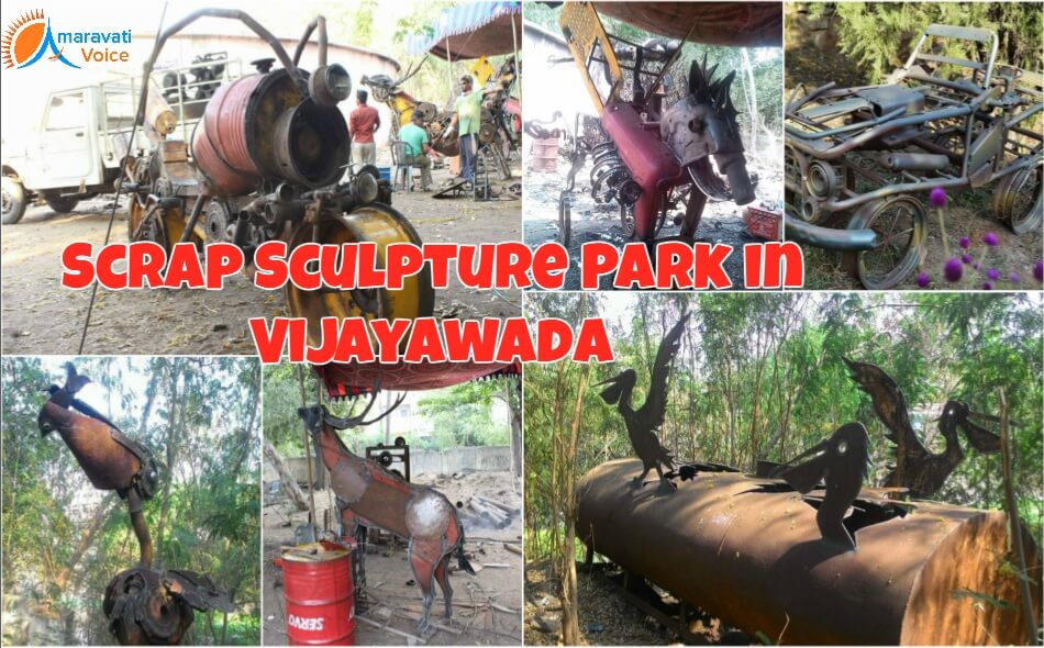 scrap sculpture park in vijayawada 1