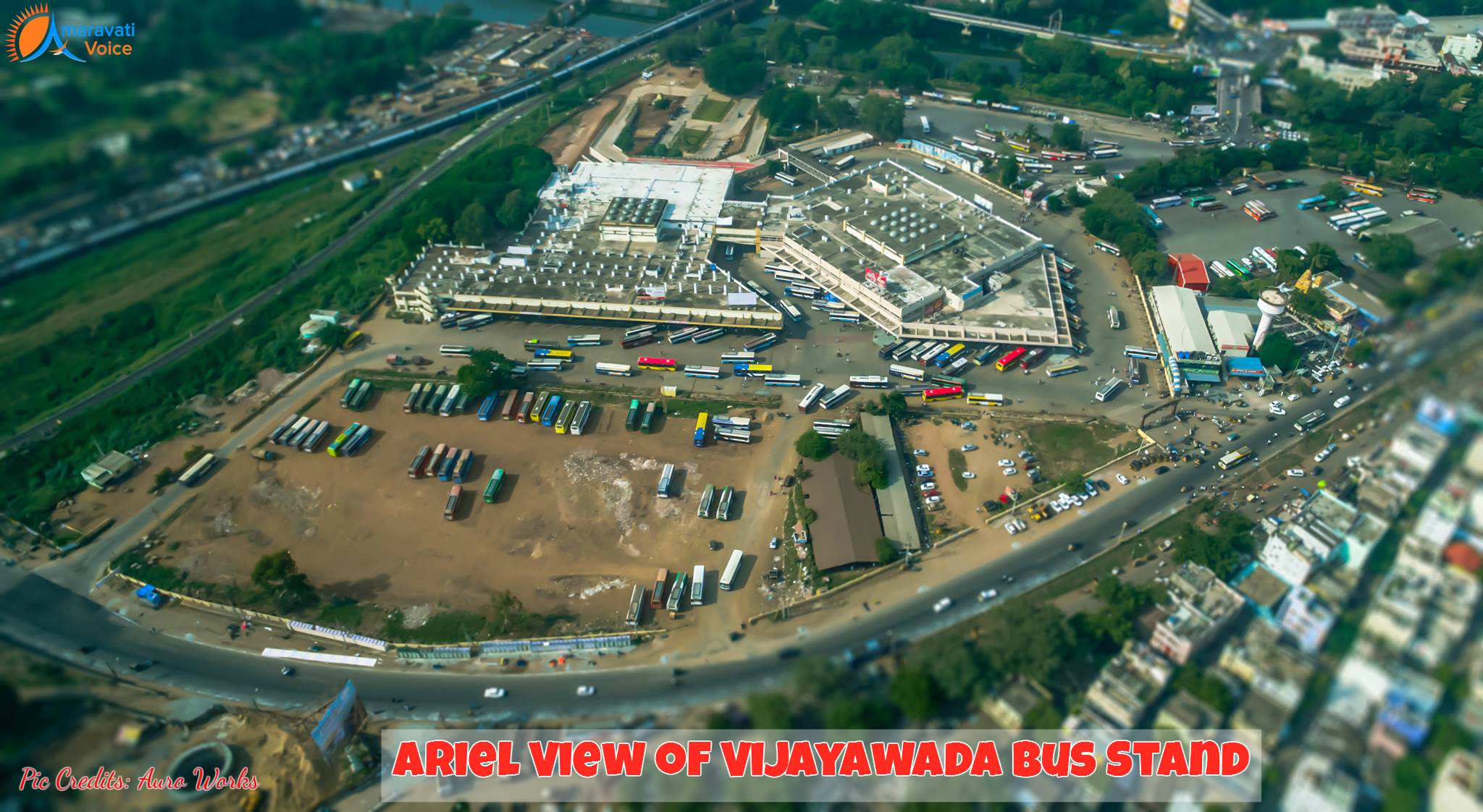 Ariel View of Vijayawada Bus Stand More