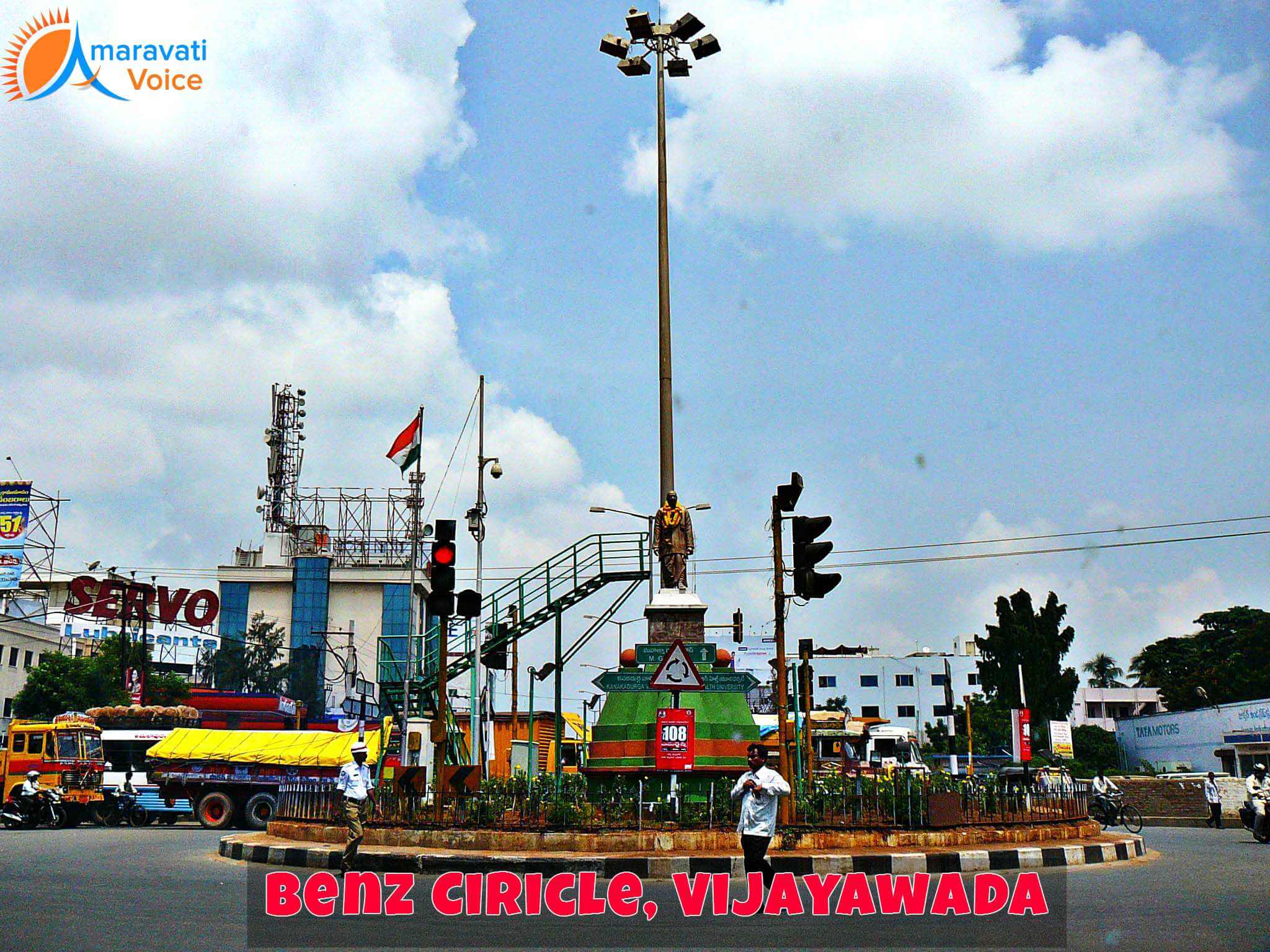 Benz Circle Kakani Ventakaratnam Statue