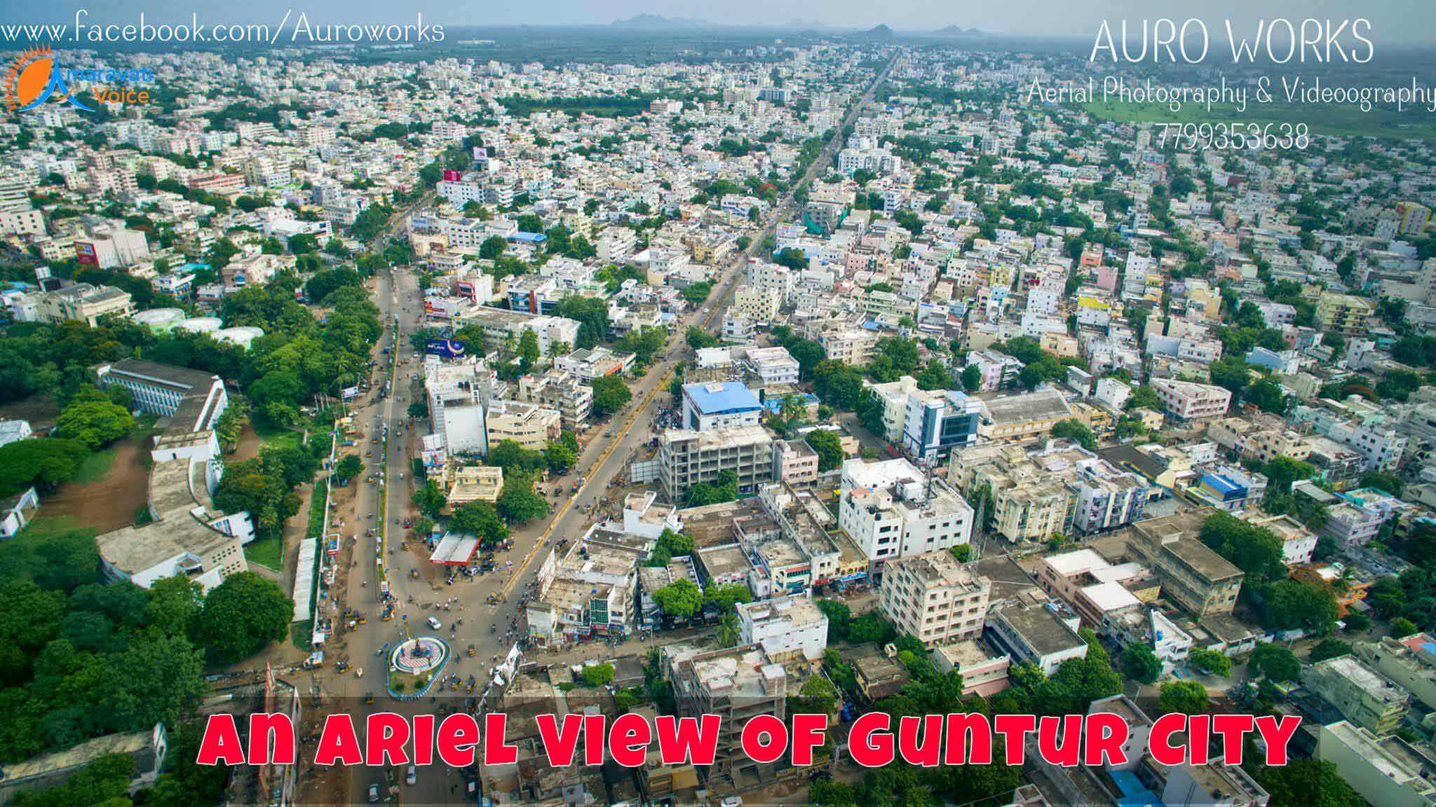 Guntur city Ariel View