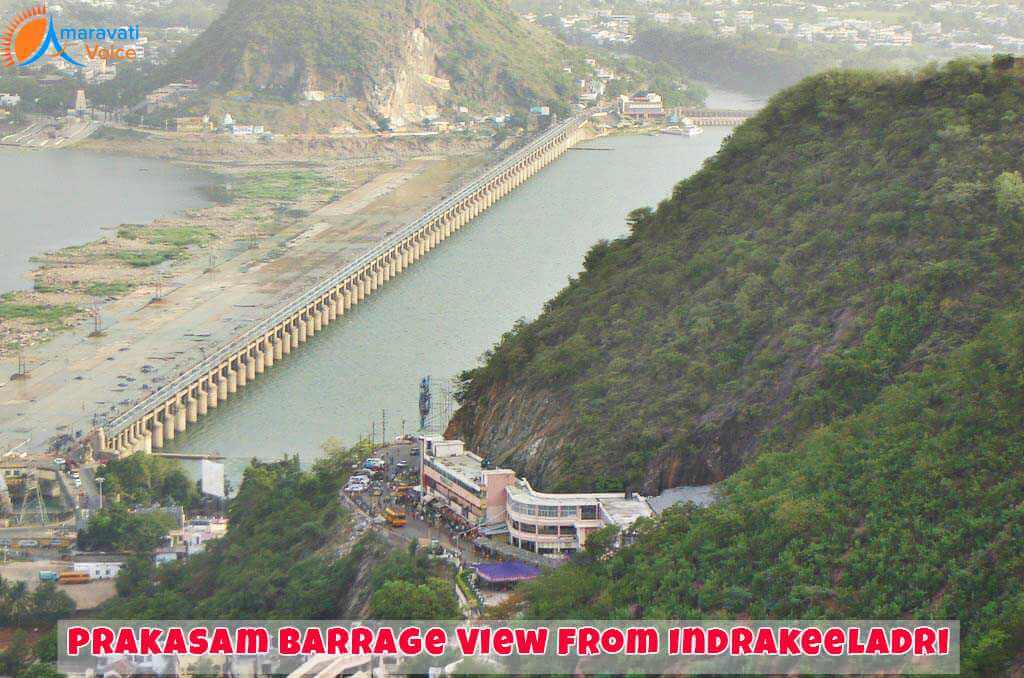 Prakasam Barrage view from Kanaka Durga temple, Vijayawada