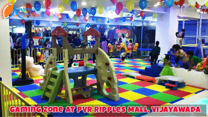 Children Enjoying in Gaming Zone at PVR Vijayawada